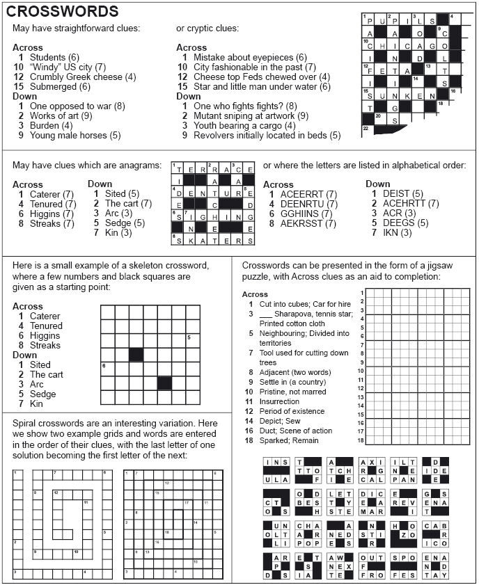 Puzzle Press Ltd Puzzle Ideas Crossword Puzzles